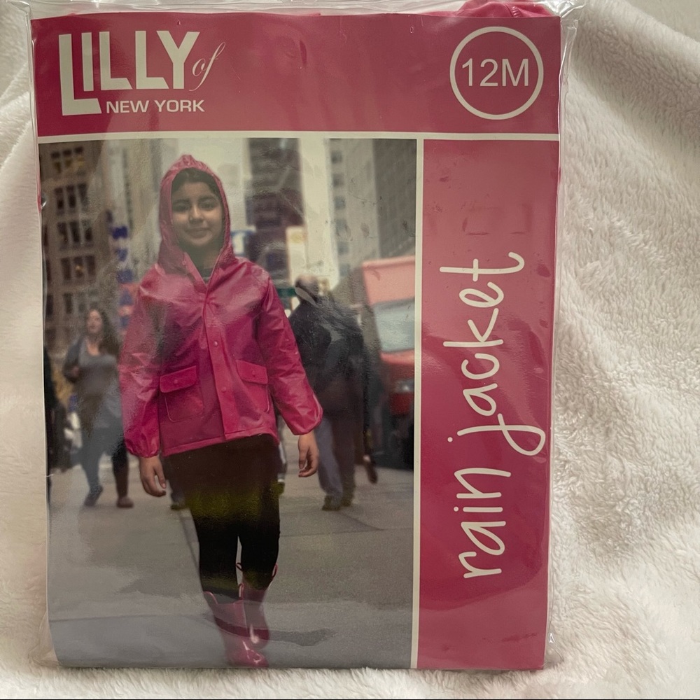 Lilly of New York Pink Lightweight Rain Jacket Coat 12 Months New